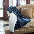 double side blanket for bed flannel sherpa throw